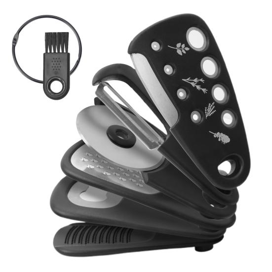 Измельчитель чеснока, набор кухонных гаджетов, экономящий место, кухонные принадлежности, терка для сыра, резак для пиццы, открывалка для бутылок, подарочный набор для автофургона, аксессуары и туристический прицеп чёрный